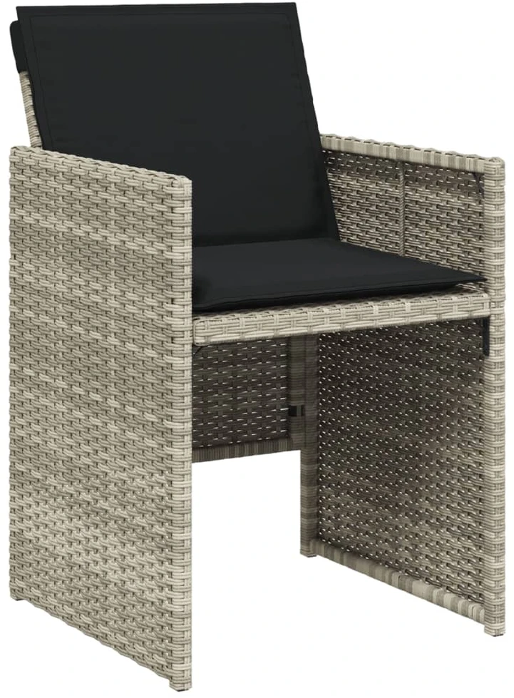 Sodo stalas, pilkos spalvos, 79x65x72cm, plastikas
