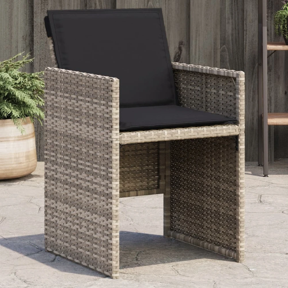Sodo stalas, pilkos spalvos, 79x65x72cm, plastikas