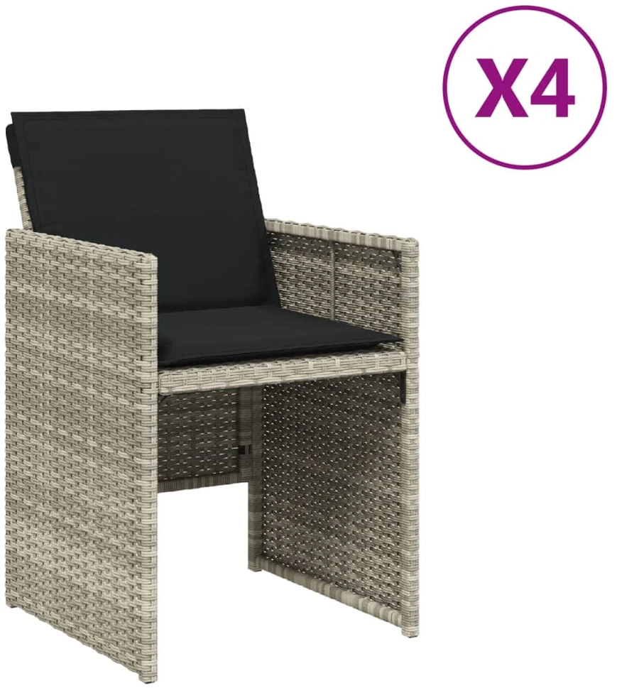 Sodo stalas, pilkos spalvos, 79x65x72cm, plastikas
