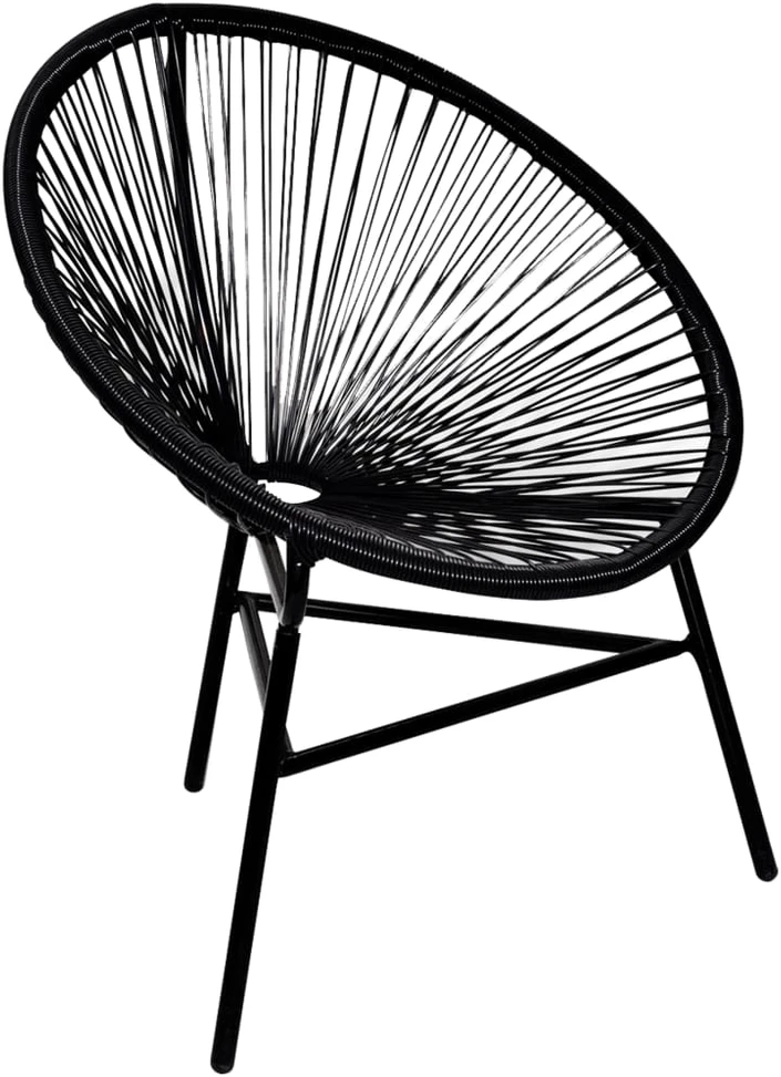 Sodo stalas, rudas, 60x75cm, grūdintas stiklas/poliratanas