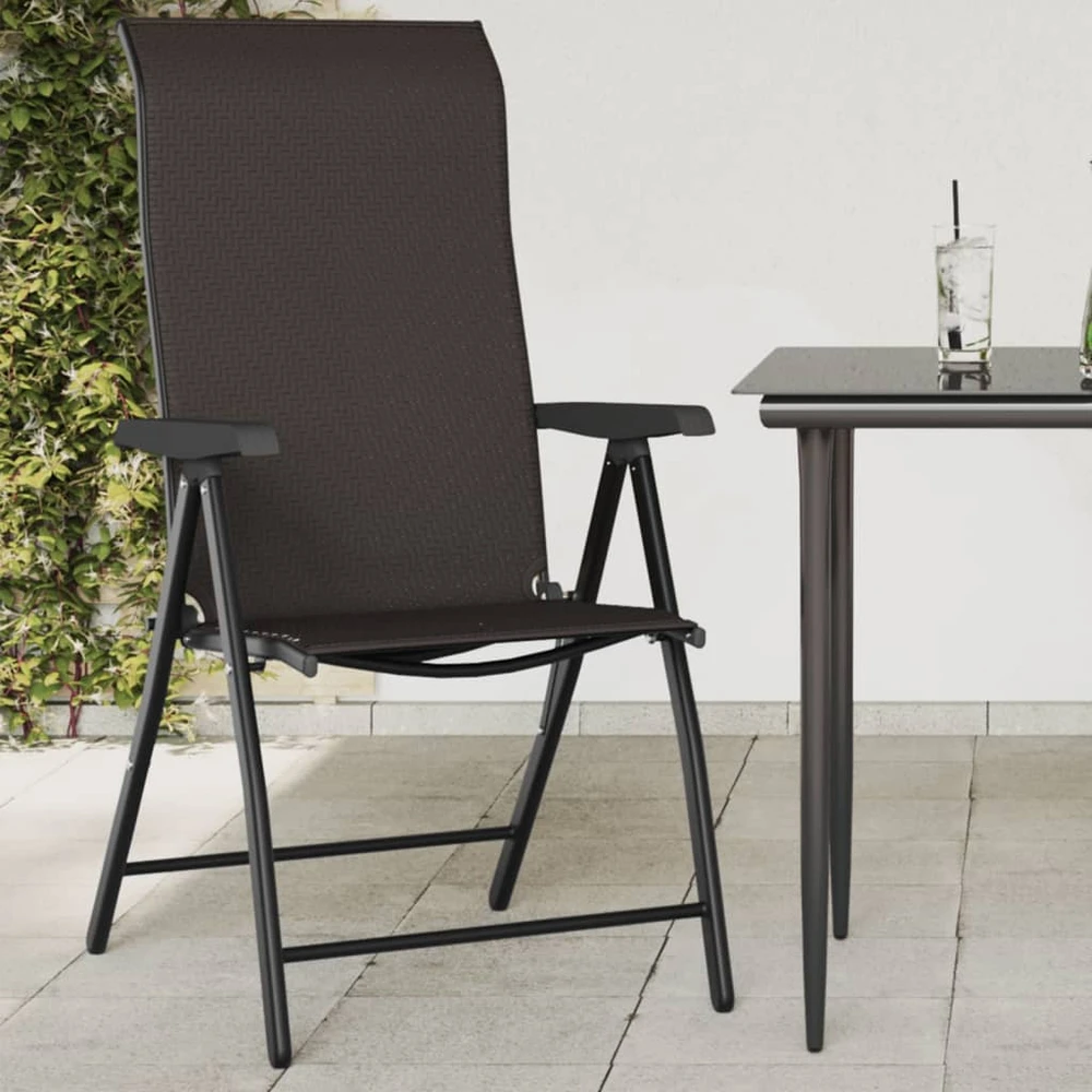 Sodo stalas, rudos sp., 220x90x72 cm, plastikas, rat. imit.