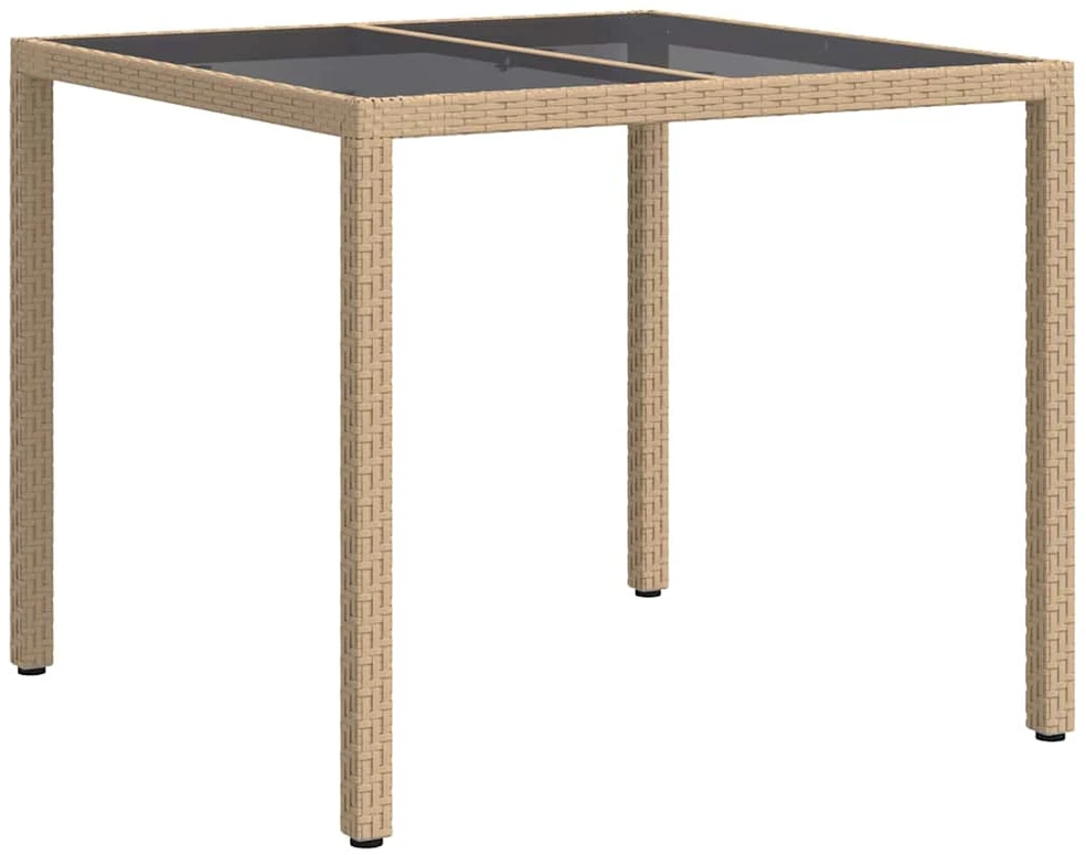 Sodo stalas Smėlio 90 x 90 x 75 cm poliratanas
