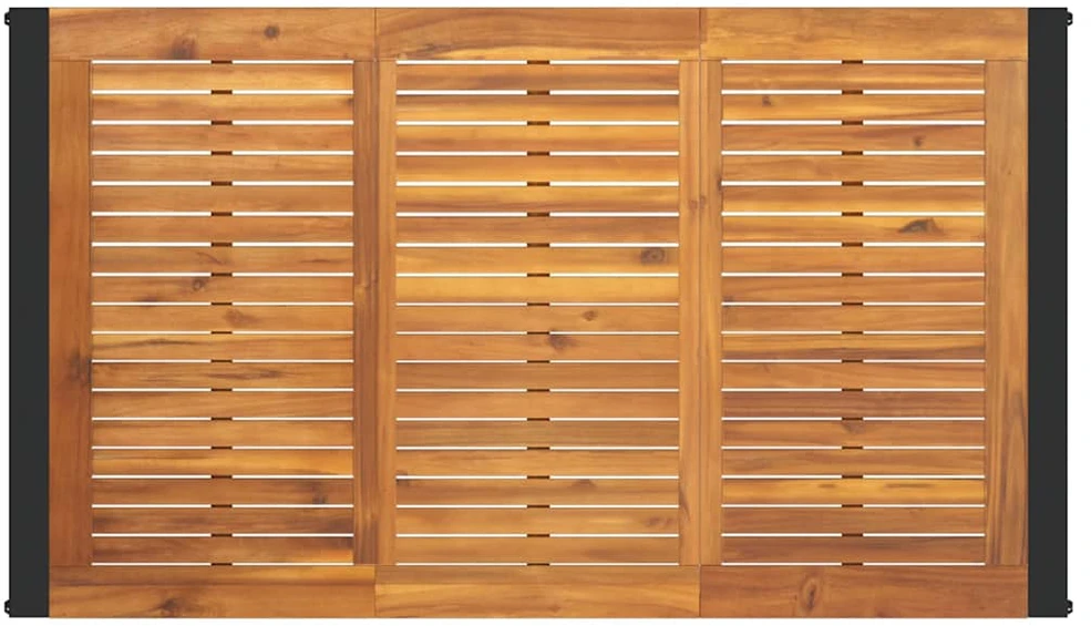 Sodo stalas su U formos kojomis, 140x80x75cm, akacijos masyvas