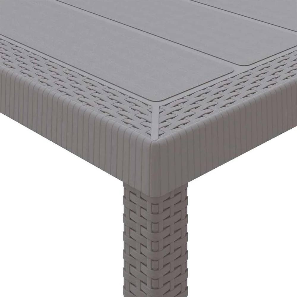 Sodo stalas Šviesiai pilka 350 x 100 x 74 cm poliratanas