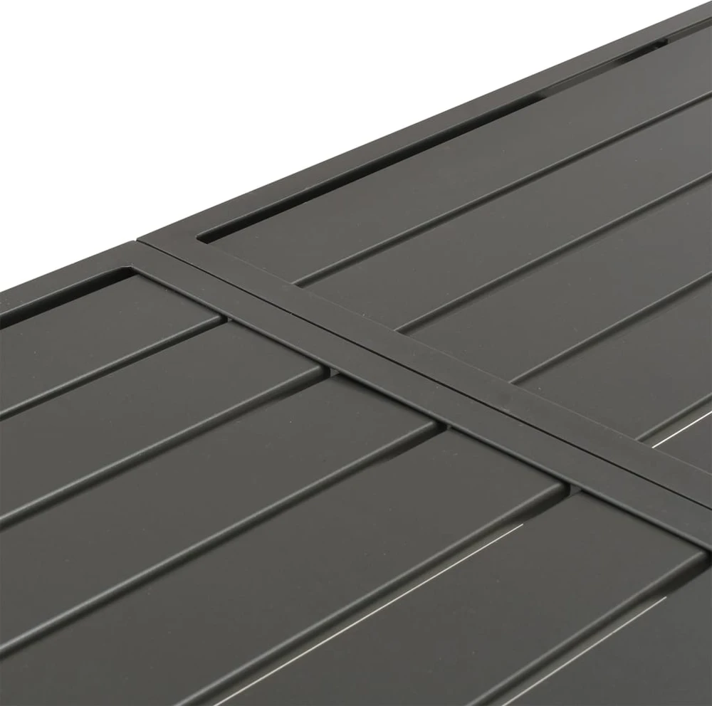 Sodo stalas, tamsiai pilkos spalvos, 180x83x72cm, plienas