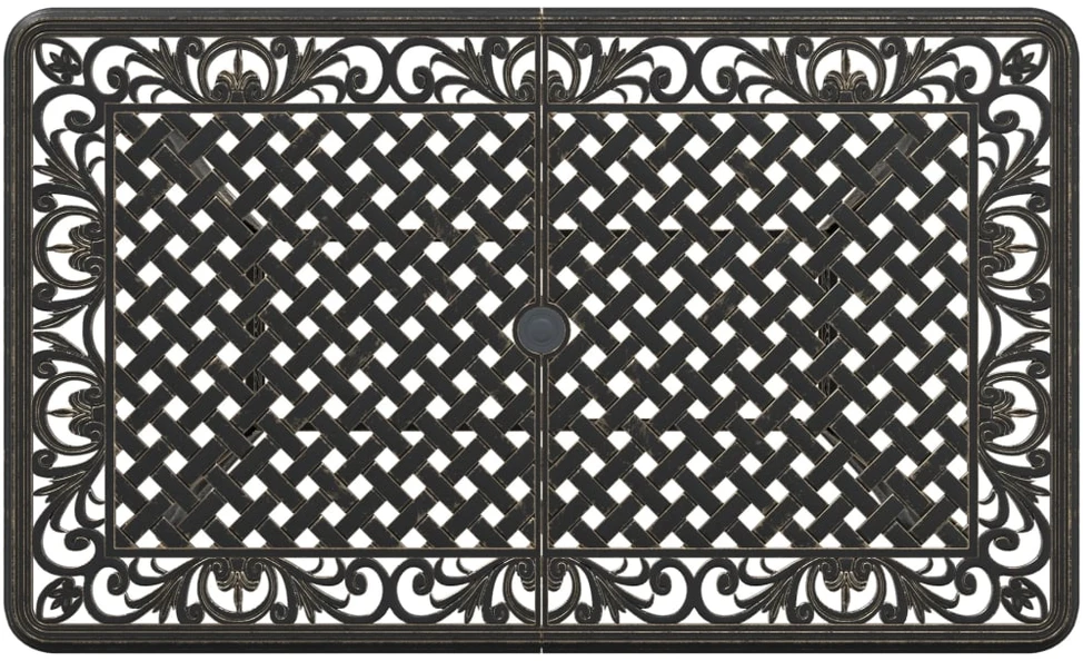 Sodo staliukas, bronzinis, 150x90x72cm, lietas aliuminis