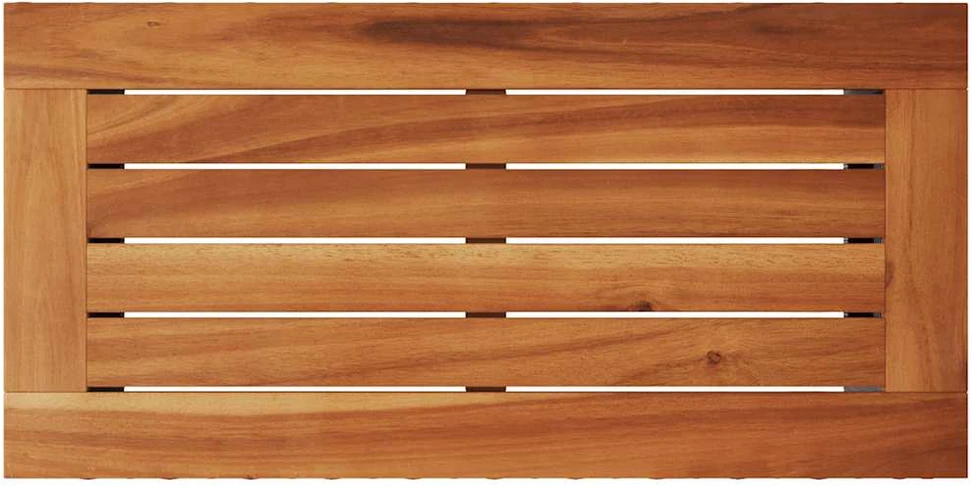 Stalas su mediniu stalviršiu, juodas, 58x27,5x55cm, poliratanas
