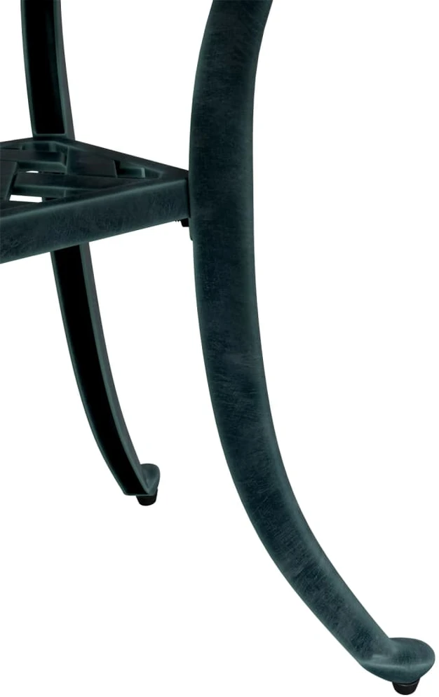 Sodo staliukas, žalios spalvos, 53x53x53cm, lietas aliuminis