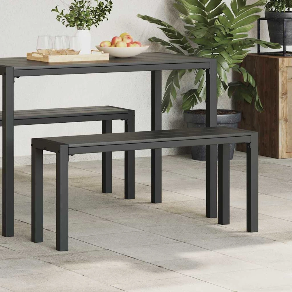 Sodo suolas Juoda 100 x 28 x 45cm Plienas