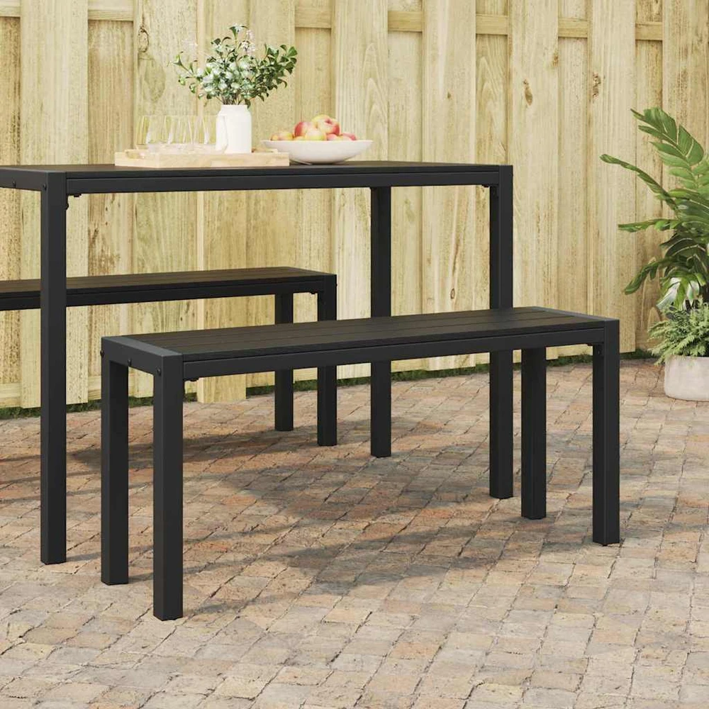 Sodo suolas Juoda 100 x 28 x 45cm Plienas