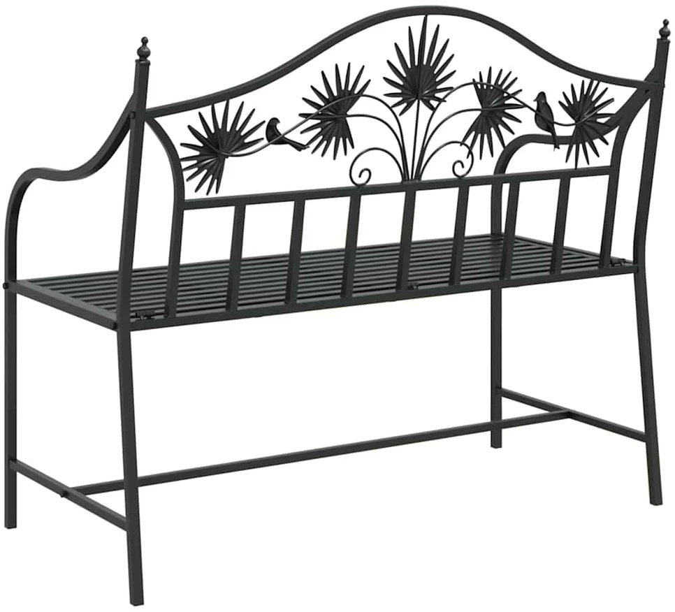 Sodo suolas Juoda 104 x 52,5 x 89 cm Plienas