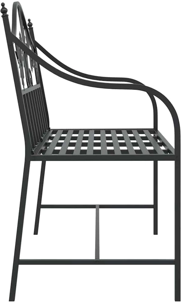 Sodo suolas Juoda 104 x 52,5 x 89 cm Plienas