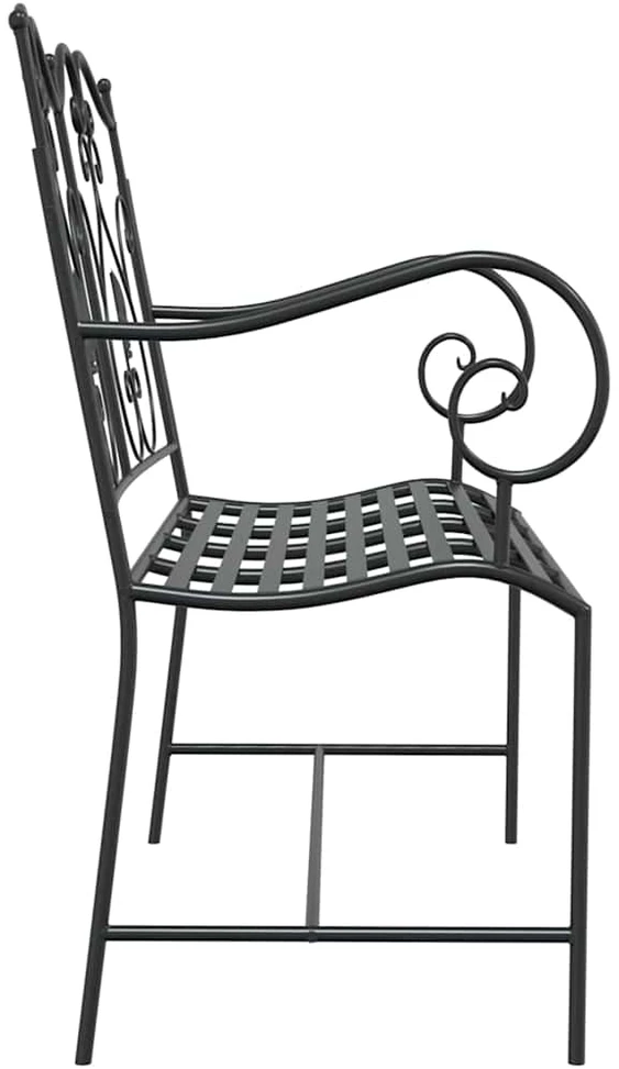 Sodo suolas 2 -Seater 104 x 54 x 93 cm Plienas Juoda