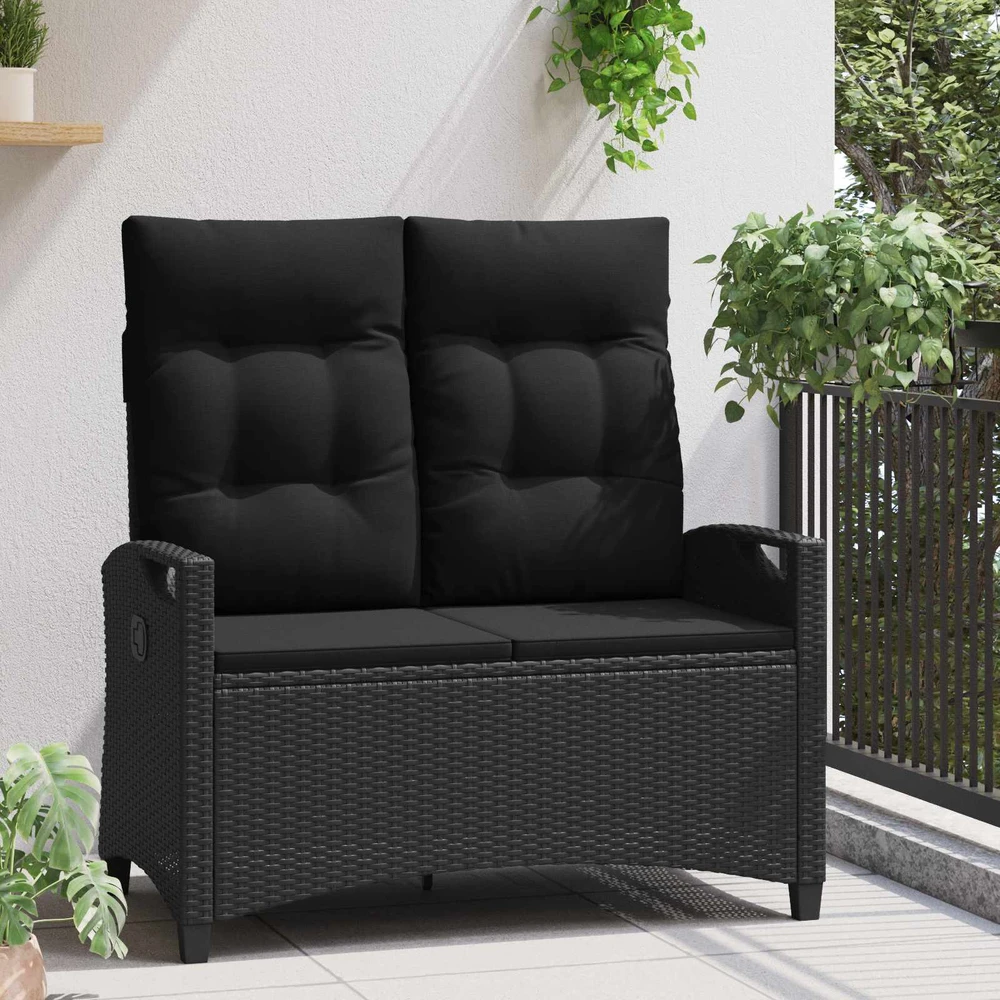 Sodo suolas Juoda 105 x 60 x 112 cm Plienas ir poliesteris