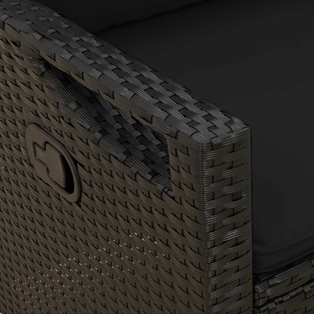 Sodo suolas Juoda 105 x 60 x 112 cm Plienas ir poliesteris