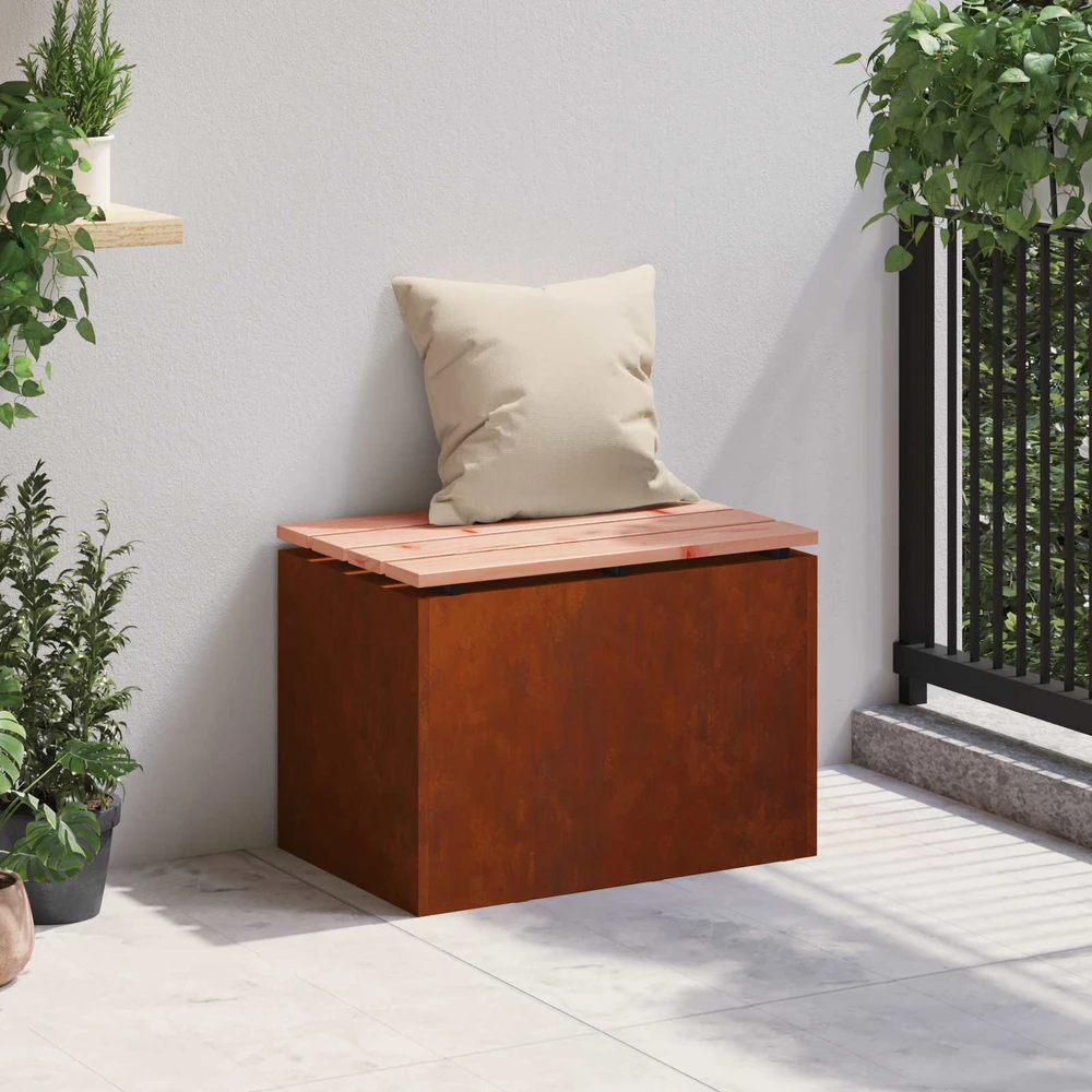 Sodo suolas 1 -Seater 60 x 40 x 43 cm Rūdijanti Stačiakampio