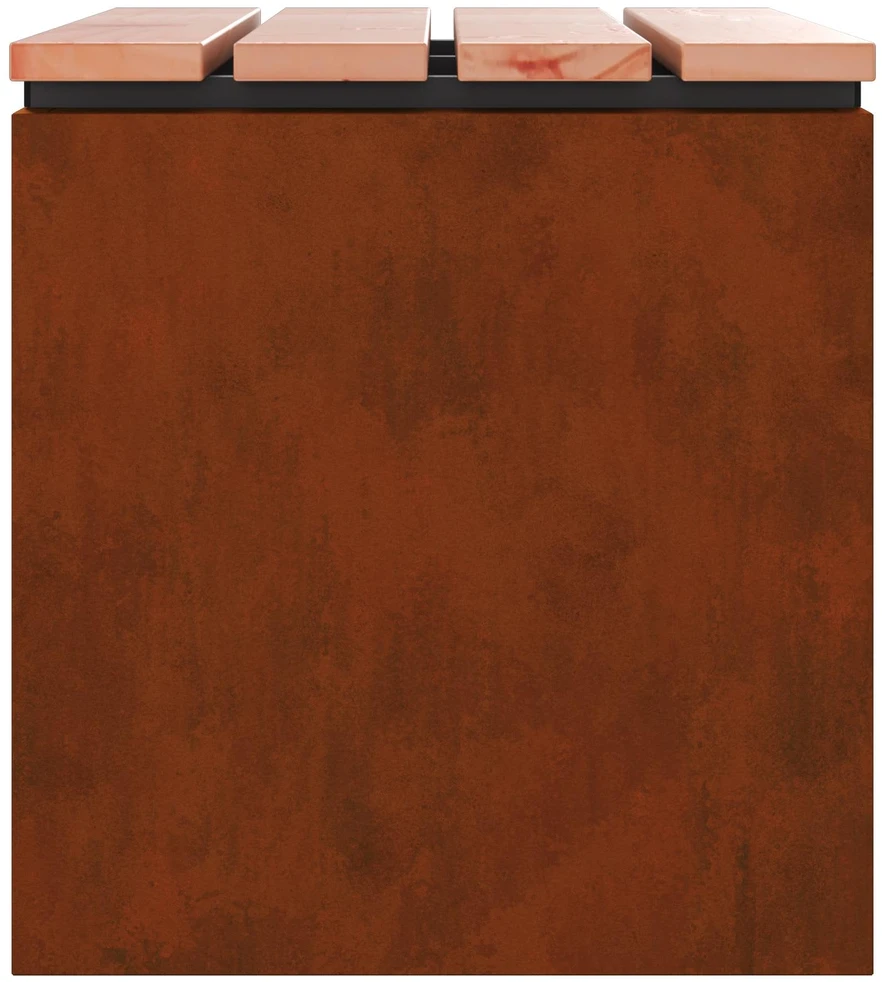 Sodo suolas 1 -Seater 60 x 40 x 43 cm Rūdijanti Stačiakampio