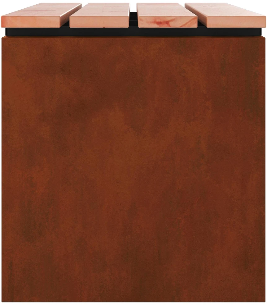 Sodo suolas 2 -Seater 80 x 40 x 43 cm Rūdijanti Stačiakampio