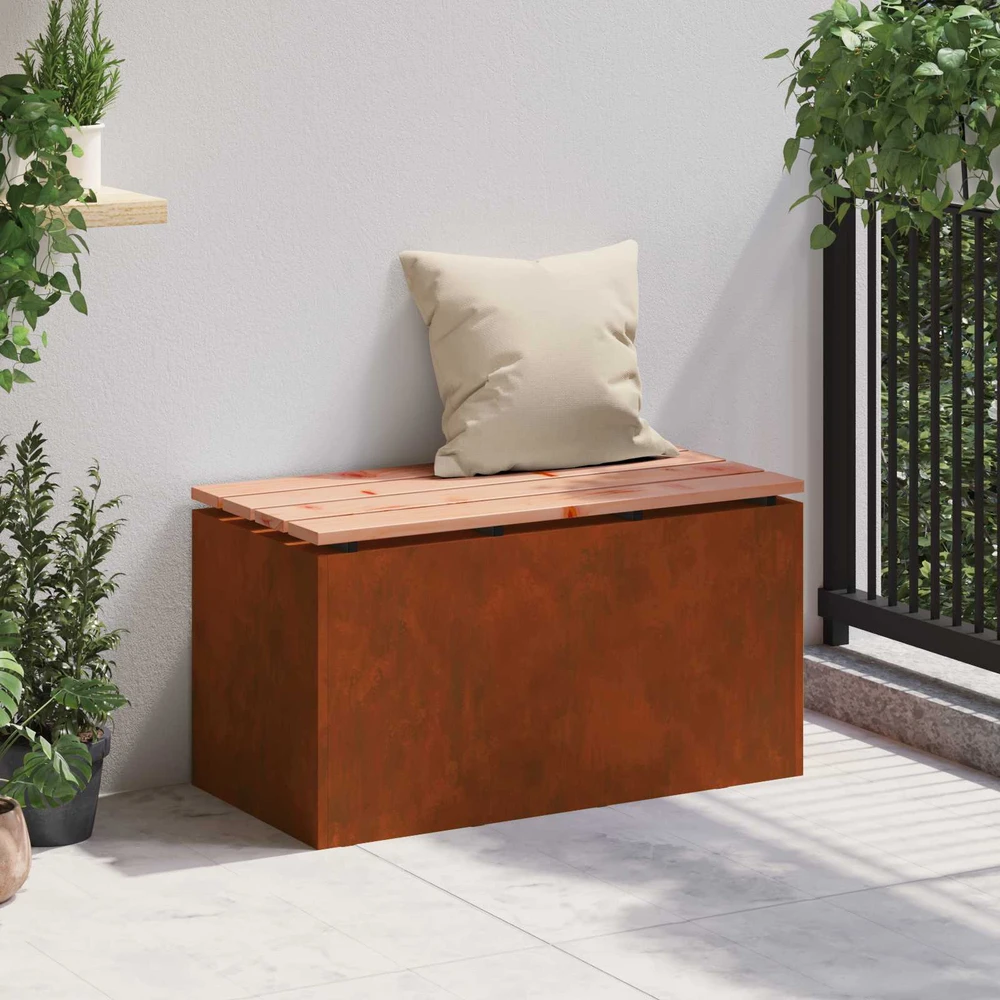 Sodo suolas 2 -Seater 80 x 40 x 43 cm Rūdijanti Stačiakampio
