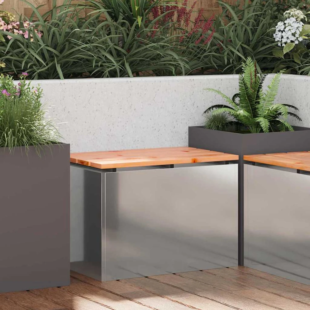 Sodo suolas Sidabro 60 x 40 x 43 cm Galvanizuotas plienas