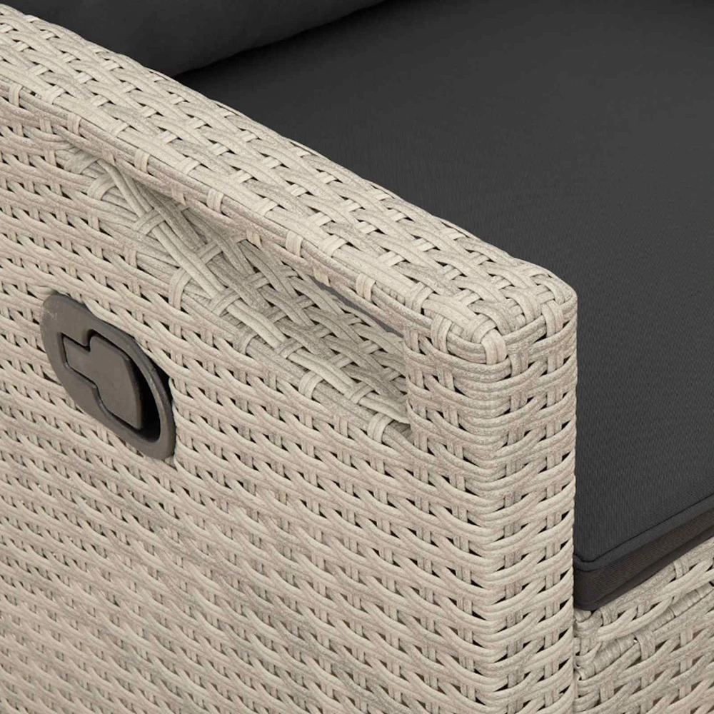 Sodo suolas su pagalve 105 x 60 x 112 cm plienas