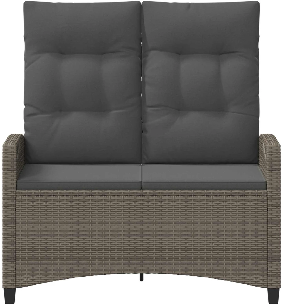Sodo suolas su pagalve Pilka ir tamsiai pilka 105 x 60 x 112 cm
