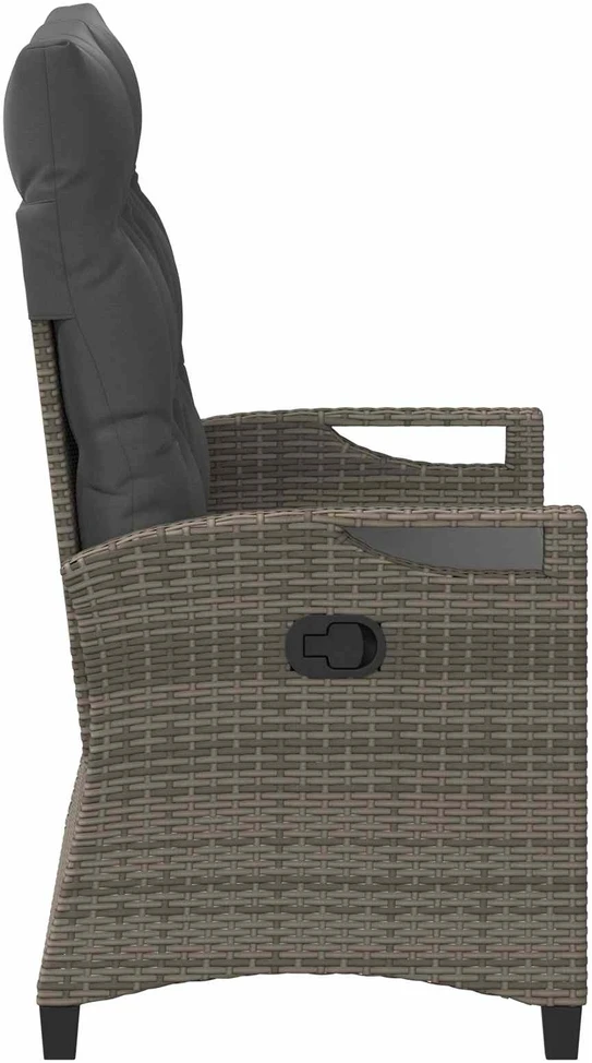 Sodo suolas su pagalve Pilka ir tamsiai pilka 105 x 60 x 112 cm