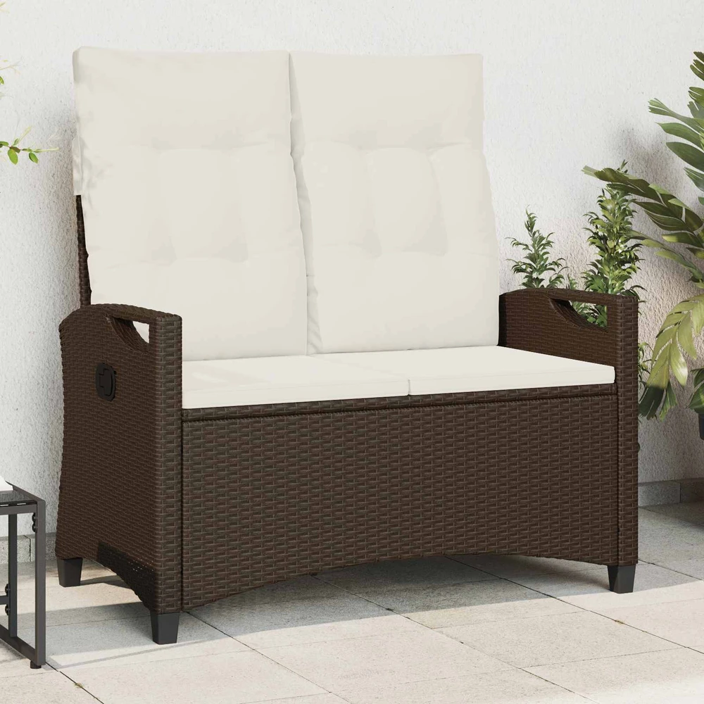 Sodo suolas su pagalve Ruda ir grietinėlė 105 x 60 x 112 cm