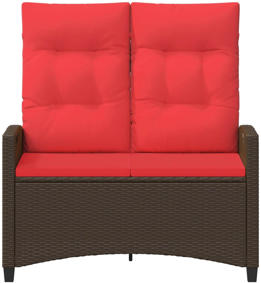 Sodo suolas su pagalve Ruda ir raudona 105 x 60 x 112 cm