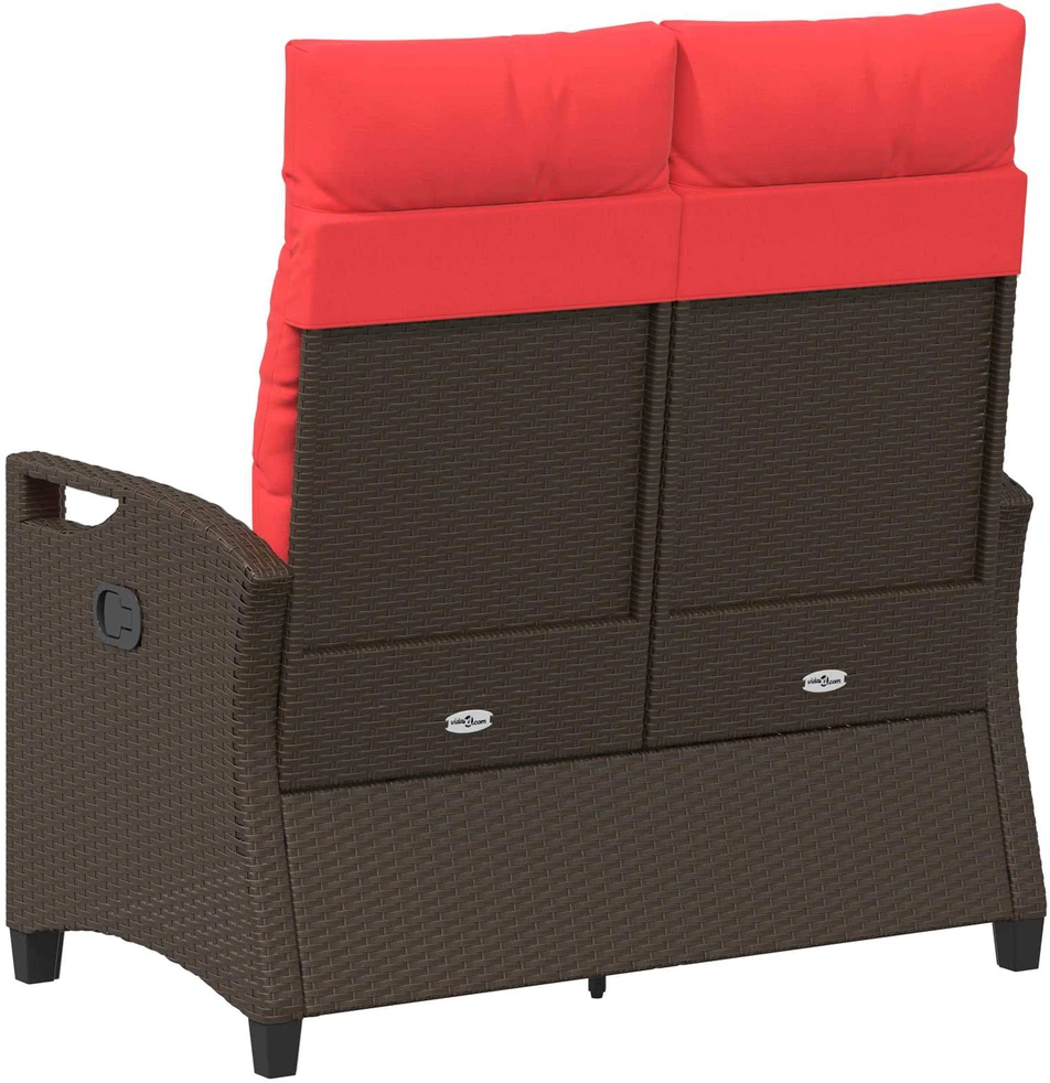 Sodo suolas su pagalve Ruda ir raudona 105 x 60 x 112 cm