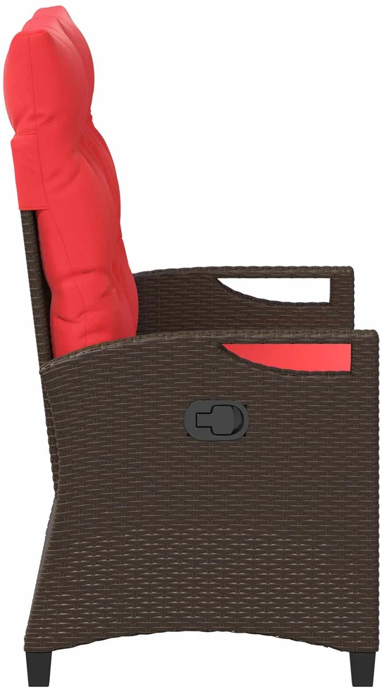 Sodo suolas su pagalve Ruda ir raudona 105 x 60 x 112 cm