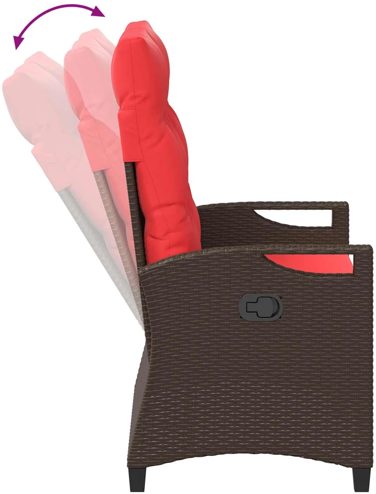 Sodo suolas su pagalve Ruda ir raudona 105 x 60 x 112 cm