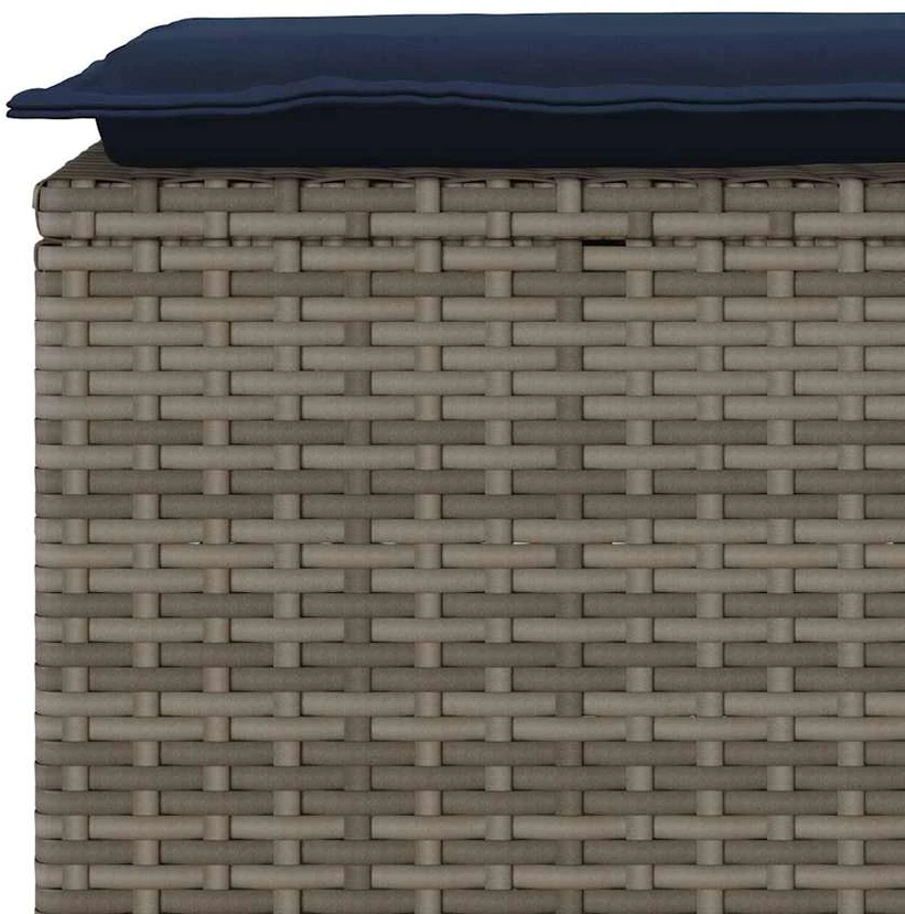 sodo suolas su pagalvėlė pilka 110x40x44 cm polietileno rotango