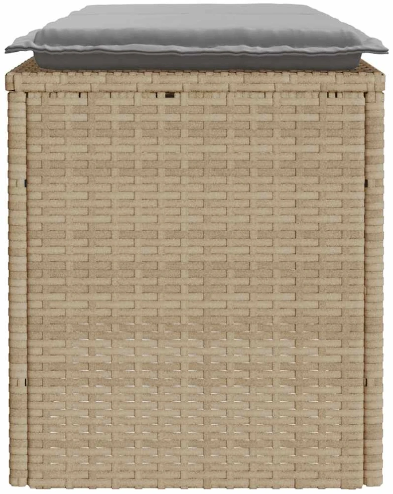 sodo suolas su pagalvėlė smėlio spalvos 110x40x44cm poliratanas
