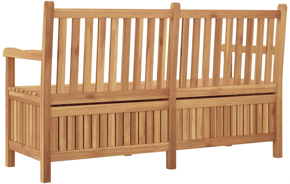 Sodo suolas su saugykla 150 x 60 x 90 cm Kieto teka medžio