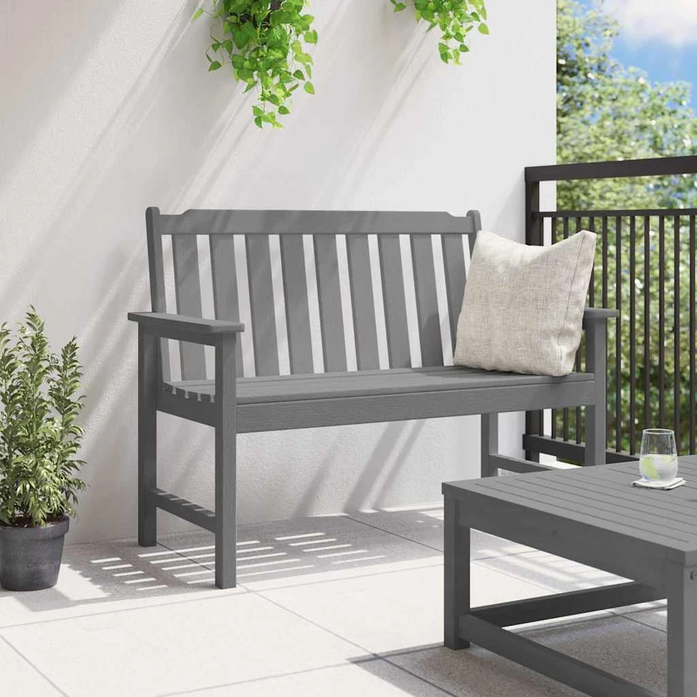Sodo suolas Šviesiai pilka 120 x 59 x 88 cm HDPE