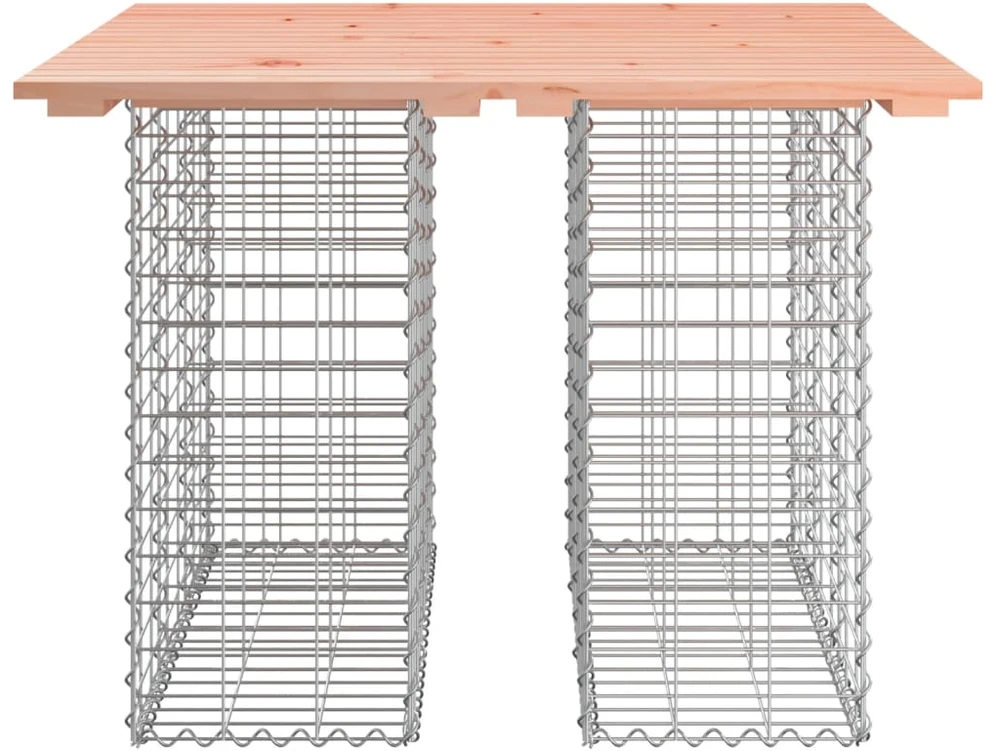 Sodo suoliukas, 100x102x72cm, douglas eglė, gabiono dizaino