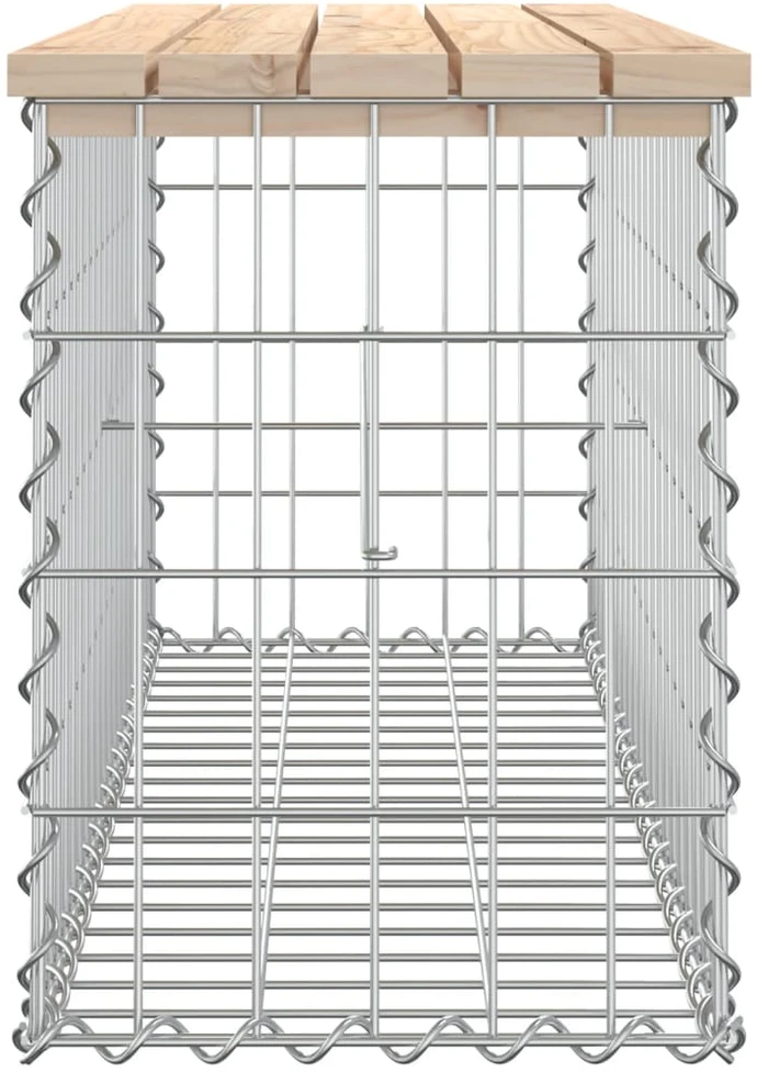 Sodo suoliukas, 103x31,5x42cm, pušies masyvas, gabiono dizaino