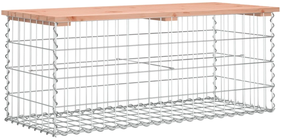 Sodo suoliukas, 103x44x42cm, douglas eglė, gabiono dizaino