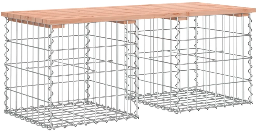 Sodo suoliukas, 103x44x42cm, douglas eglė, gabiono dizaino