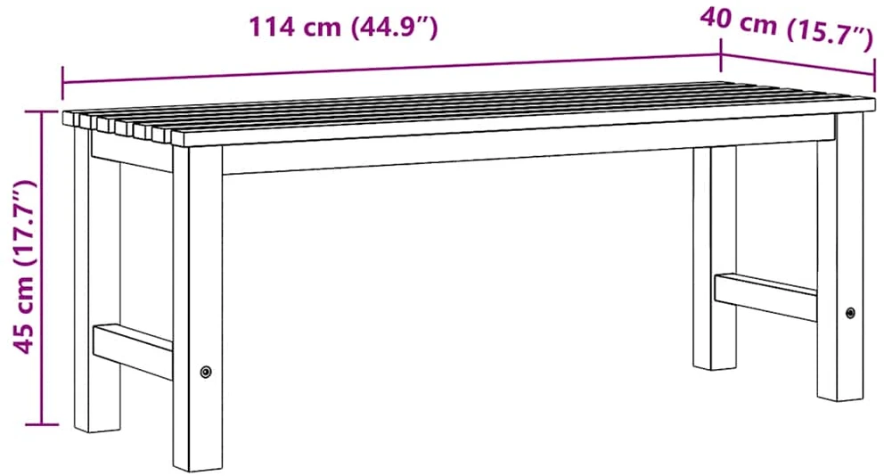 Sodo suoliukas, 114cm, tikmedžio medienos masyvas
