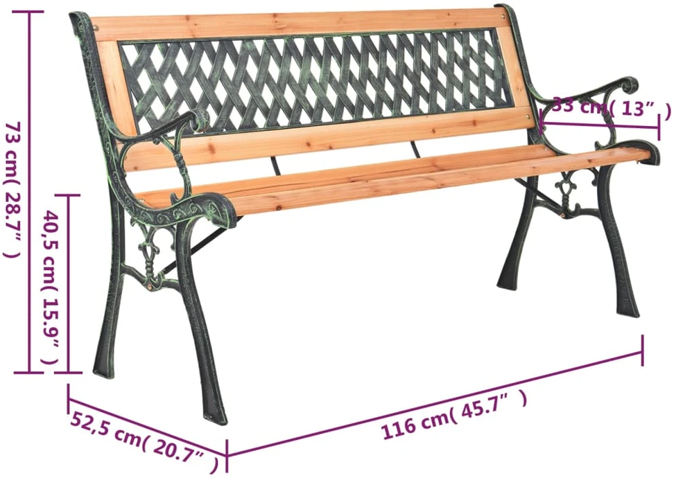 Sodo suoliukas, 116cm, ketus ir eglės medienos masyvas
