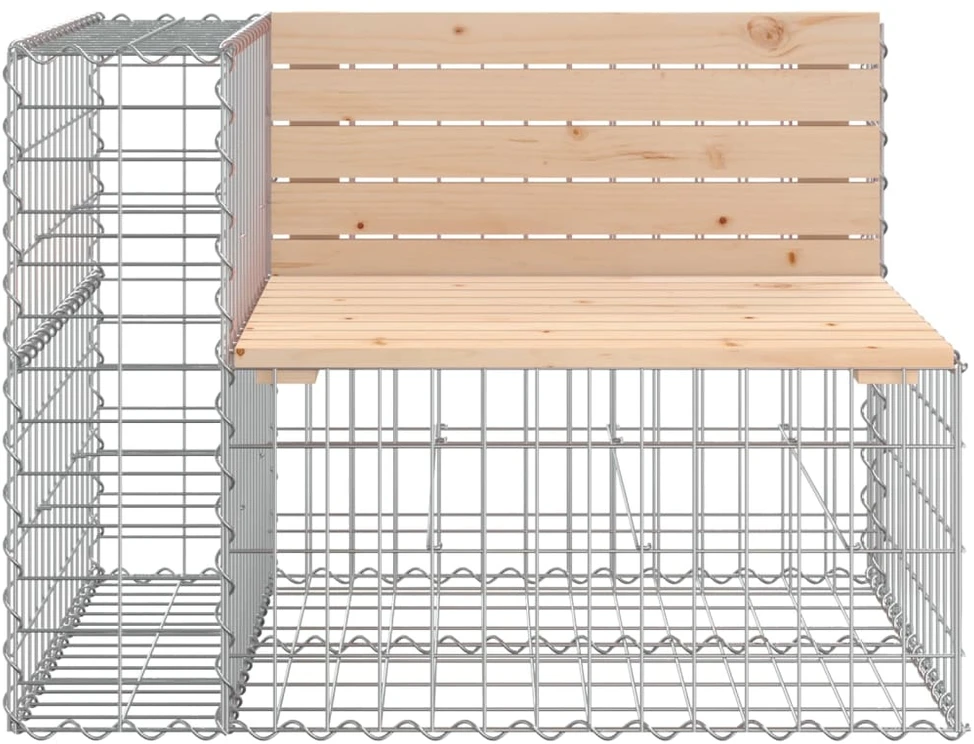 Sodo suoliukas, 184x71x65,5cm, pušies masyvas, gabiono dizaino