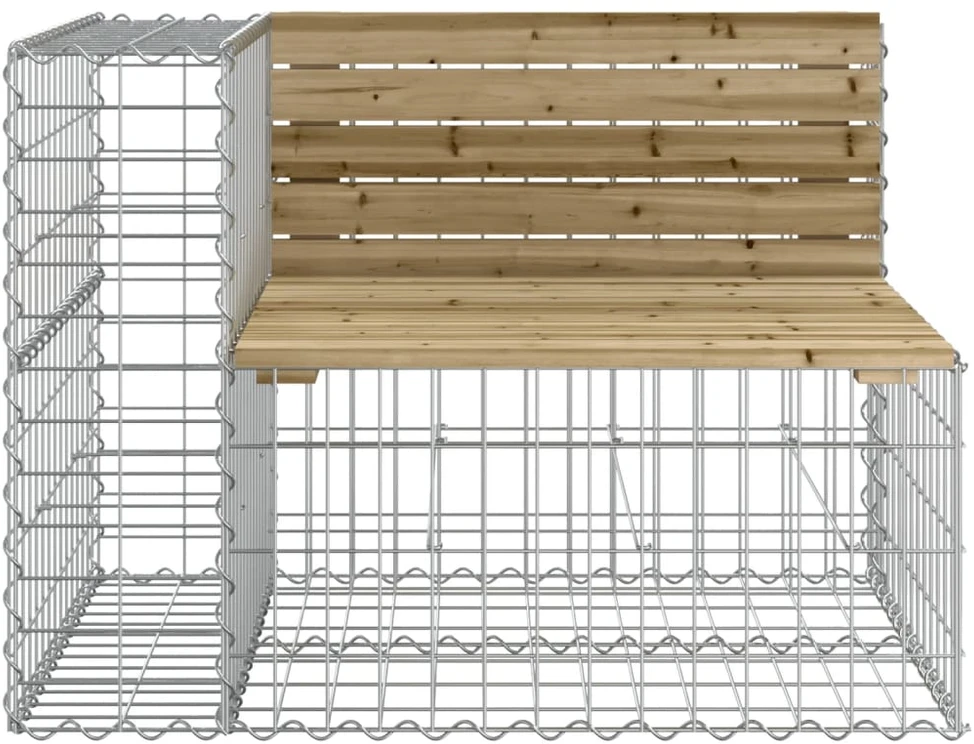 Sodo suoliukas, 184x71x65,5cm, pušis, gabiono dizaino