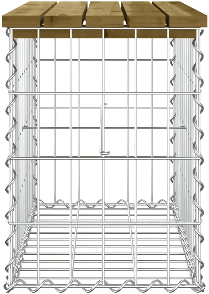 Sodo suoliukas, 63x31,5x42cm, pušis, gabiono dizaino