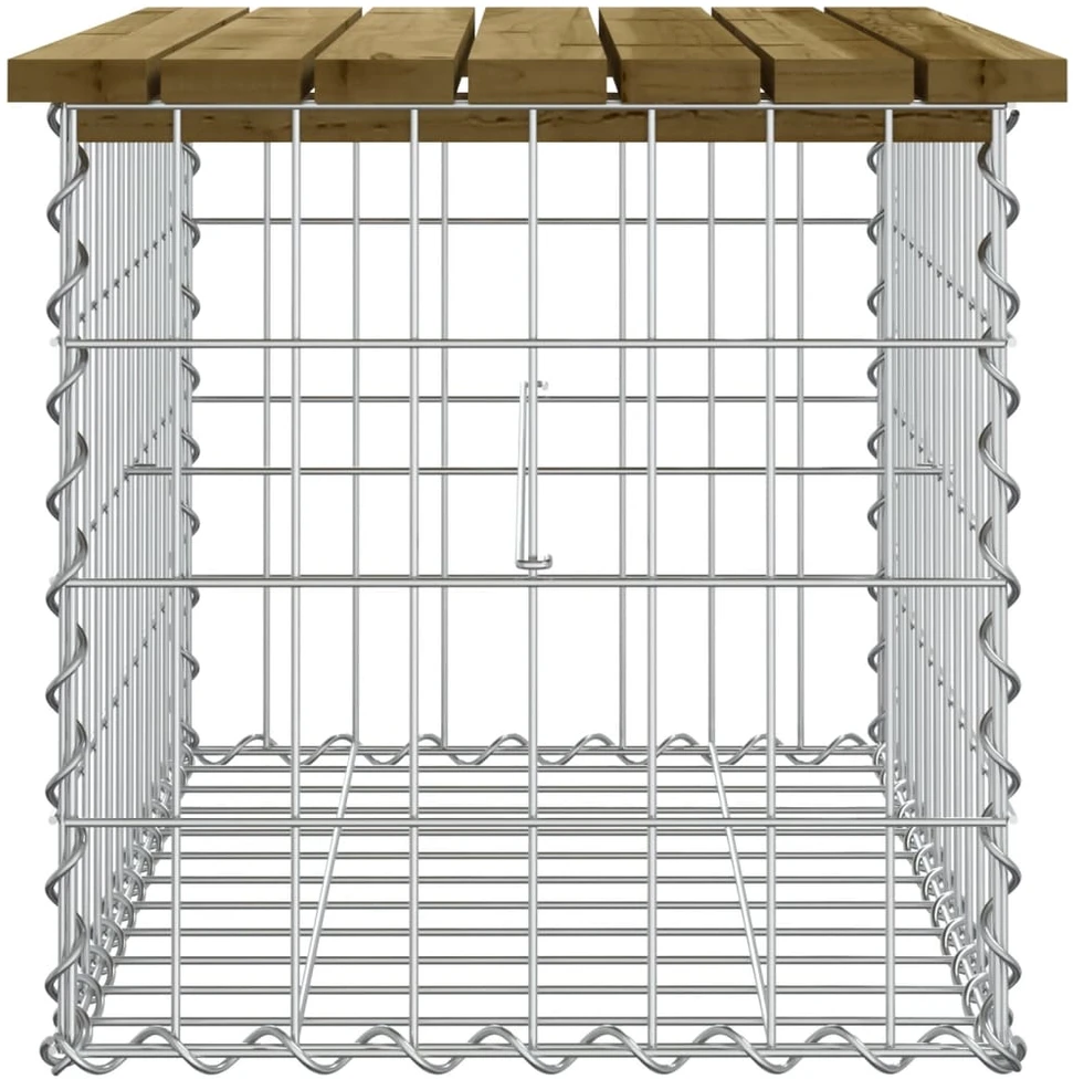 Sodo suoliukas, 63x44x42cm, impregnuota pušis, gabiono dizaino