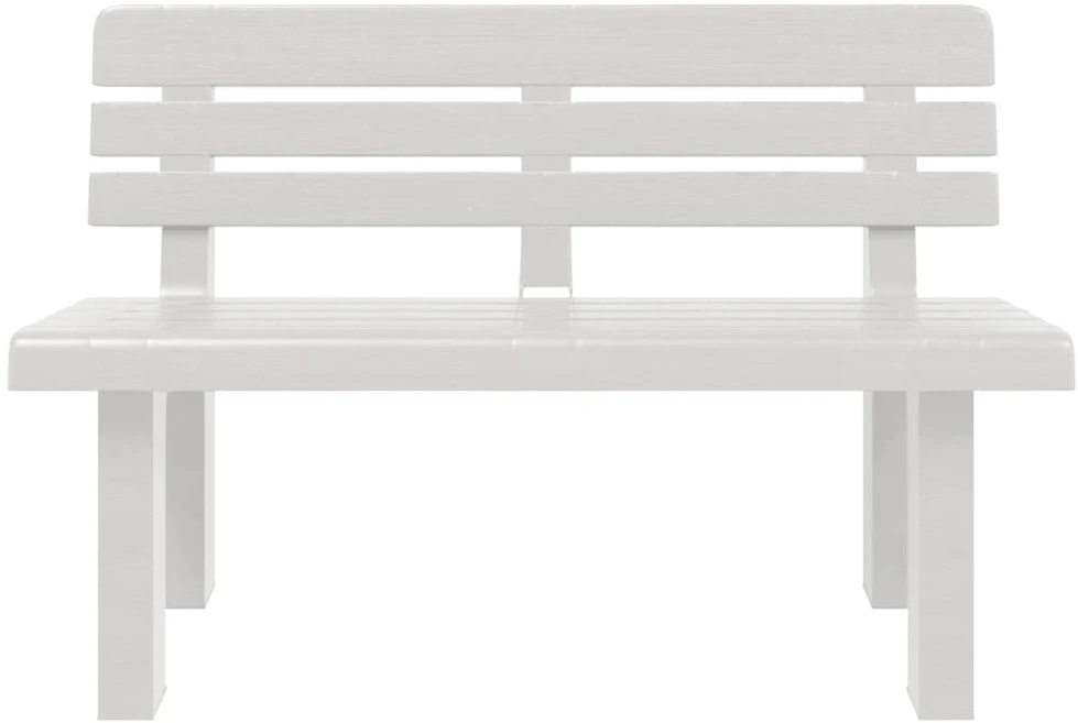 Sodo suoliukas, baltos spalvos, 110x52x71cm, polipropilenas