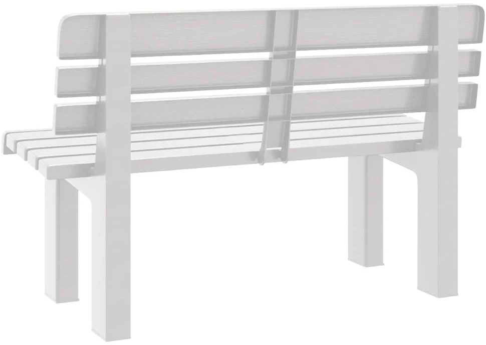 Sodo suoliukas, baltos spalvos, 110x52x71cm, polipropilenas