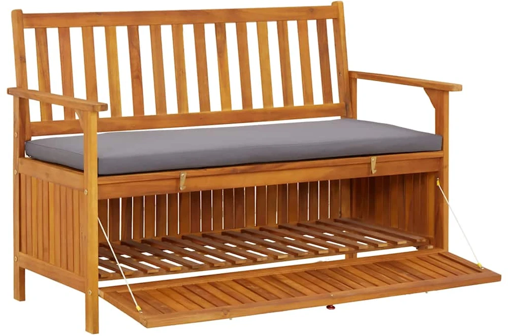 Sodo suoliukas-daiktadėžė, 120cm, akacijos medienos masyvas