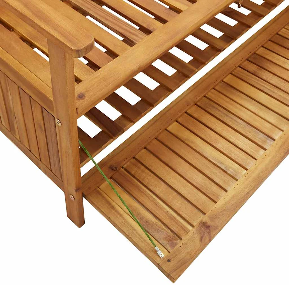 Sodo suoliukas-daiktadėžė, 148cm, akacijos medienos masyvas